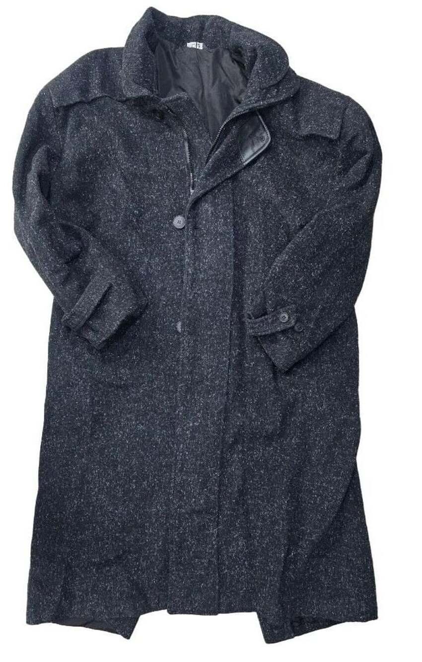 Florenzi Collection Wool Blend Winter Overcoat Black Size M